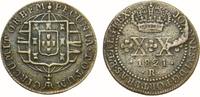 Brasilien 20 Reis Portugal 20 Reis 1821 R / Stempelriss