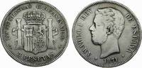 Spanien 5 Pesetas Spanien, Amadeo I, 5 Pesetas 1871