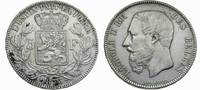 Belgien 5 Franc Belgien Leopold II. 1865 - 1909 5 Francs 1873
