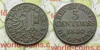 Schweiz 5 Centimes Kanton Genf