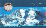 Schweiz KMS Münzsatz Piz Bernina mit Bimetallmünze