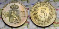 Norwegen 5 Öre Oskar II. 1872-1905