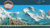 Schweiz Münzensatz 9 Werte 1 Rp.-5 Fr. Jungfrau mit Gedenkmünze im Hartplastik verschweisst