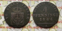Deutschland 4 Pfennig Königreich Preußen, Friedrich Wilhelm IV. * selten *