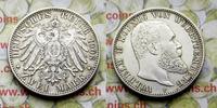 Deutschland zwei Mark Württemberg, Wilhelm II. 1891-1918