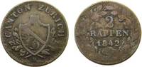 Schweiz 2 Rappen Schweiz, Zürich 2 Rappen 1842