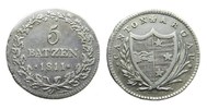 Schweiz 5 Batzen Schweiz, Aargau 5 Batzen 1811 ss-vz kl. Randfehler