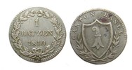Schweiz 1 Batzen Schweiz, Basel Stadt 1 Batzen 1810 ss-vz / Korrosionsflecken