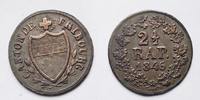 Schweiz 2 1/2 Rappen Schweiz, Freiburg 2 1/2 Rappen 1846