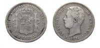 Spanien 5 Pesetas Spanien Amadeo I. 1871-1873. 5 Pesetas