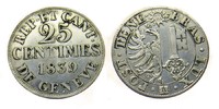 Schweiz 25 Centimes Schweiz, Genf 25 Centimes 1839