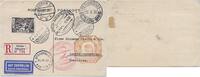 Briefmarken Zeppelin 1932 Finnland 9. SAF Helsinki Bahnpost Sassnitz Brasilien Si 195 / -