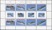  2015 Briefmarken St. Maarten Schiffe Ships Navi Bateaux Kreuzfahrtschiffe Ocean Liners MNH 