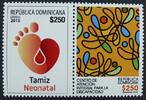 Briefmarken Dominikanische Republik Vorsorgeuntersuchungen an Kindern Medizin Medicine -