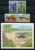 Briefmarken Barbuda 1990 Tiere Animals Fledermaus Robbe Manati 1189-1192 Block 156 MNH -