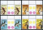 Briefmarken Jamaika Jamaica 1985 Pelikane Vögel Birds Audubon 603-606 Gutter Pairs MNH -