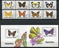 Briefmarken Dominica 1994 Schmetterlinge Butterflies Farfalla Mariposa 1834-41 Block 262-263 -
