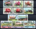 Briefmarken Barbuda 1981 Unabhängigkeit Pflanzen Ansichten Blüten Freimarken 583-593 MNH -