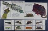 Briefmarken Grenada 1992 Eisenbahn Trains Railways Locomotives 2452-2459 Block 311-312 MNH -