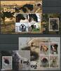 Briefmarken Dominica 2013 Hunde Dogs Haustiere Pets Dogge 4159-4166 Block 554-555 MNH -