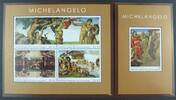 Briefmarken Grenada Grenadinen Michelangelo Gemälde Paintings Kunst Art Fresken MNH -