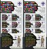 Briefmarken Turks & Caicos 2008 Pfadfinder Scouts Flaggen Flags 1870-1875 Block 236 MNH -