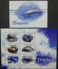 Briefmarken Grenada Grenadinen Delphine Dolphins Meerestiere 4788-4793 Block 668 MNH -