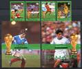 Briefmarken Grenada Grenadinen 1990 Fußball WM Italien Soccer World Cup 1303-6 Block 196-197 -