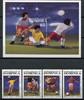 Briefmarken Dominica 1986 Fußball WM Soccer FIFA World Cup 949-952 Block 106 Postfrisch MNH -
