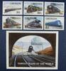 Briefmarken Grenada 1982 Eisenbahn Trains Railroads Locomotives 1153-1158 Block 105 MNH -