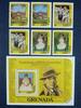Briefmarken Grenada 1982 Lady Diana 21. Geburtstag Royalty 1160-1165 Block 106 MNH -
