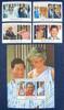Briefmarken Grenada 1991 Charles & Diana Hochzeitstag Royalty 2322-2325 Block MNH -