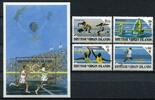 Briefmarken Jungferninseln Virgin Isl.1988 Olympiade Olympics Seoul 621-624 Block 49 MNH -