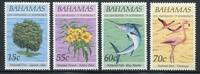 Briefmarken Bahamas 1993 Nationalsymbole Flamingo Fisch Pflanze Baum 813-816 MNH -