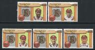 Briefmarken Trinidad & Tobago 1988 Kricket Spieler Cricket Sport 558-562 Postfrisch MNH -