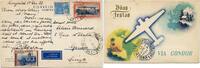 Briefmarken Katapult 1937 Brasilien Condor-Weihnachtskarte Cuyaba CH H 602 Catapult /  1305 