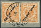 Briefmarken 1899 Marshall-Inseln Michel 11 a Paar Briefstück Jaluit Stem... 43,30 EUR  zzgl. 1,50 EUR Versand