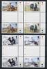 Briefmarken Falklandinseln 2004 Naturschutz Vögel Pinguine Birds 903-906 Stegpaare MNH -