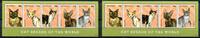 Briefmarken Tuvalu 2012 Katzen Cats Siam Burma Devon Rex Amerik. Drahthaar 1855-1859 MNH -