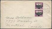 Briefmarken Cook-Inseln Brief Vulkan Volcano Paar 60 Rarotonga Montreal Kanada / 801 -