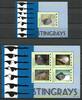 Briefmarken Palau Rochen Stingrays Meerestiere Postfrisch MNH -