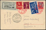 Briefmarken Zeppelin 1929 Schweiz Zürich Dübendorf Ganzsache St. Gallen Si 46 / -