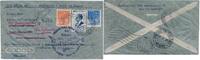 Briefmarken Brasilien 1939 FFC Reko-Erstflugbrief Panair Rio - Pocos de Caldas / -