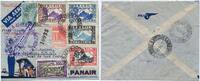 Briefmarken Brasilien 1937 FFC Reko-Erstflugbrief Panair Rio de Janeiro Belo Horizonte/ -