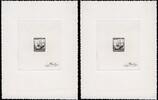 Briefmarken Laos Boat Postage Due 10 $ Artist Die Proof in black signed Pheulpin /99 -