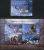 Briefmarken Kirgisien Kyrgizstan Panther Falke Yak Steinbock Wildkatze Falcon MNH -