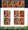 Briefmarken Laos Lao 2001 Vessantara Mythologie 1797-1800 Block 187 A B Perf Imperf MNH -