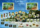 Briefmarken Singapur Singapore 2000 Sungei Buloh Fisch Eisvogel 1011-1014 A und B Bogen MNH -