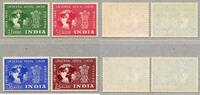 Briefmarken Indien India 1949 UPU Weltpostverein Jubiläum Universal Postal Union 207-210 MNH -