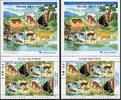 Briefmarken Korea Süd 1998 Naturschutz Leopard Bär Otter Bear 1965-1968 Kleinbogen MNH -